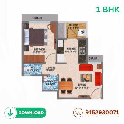 Arihant ANAIKA Taloja 1 BHK Layout Plan