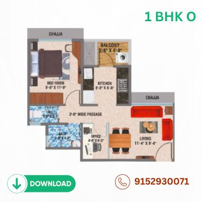 Arihant ANAIKA Taloja 3 BHK Layout Plan