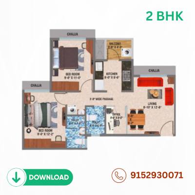 Arihant ANAIKA Taloja 2 BHK Layout Plan